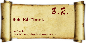 Bok Róbert névjegykártya